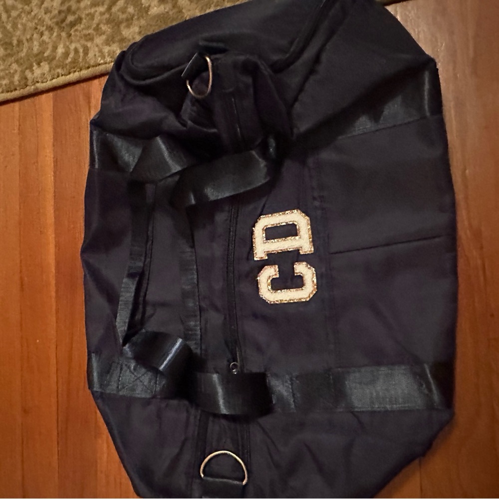 Monogrammed duffel bag